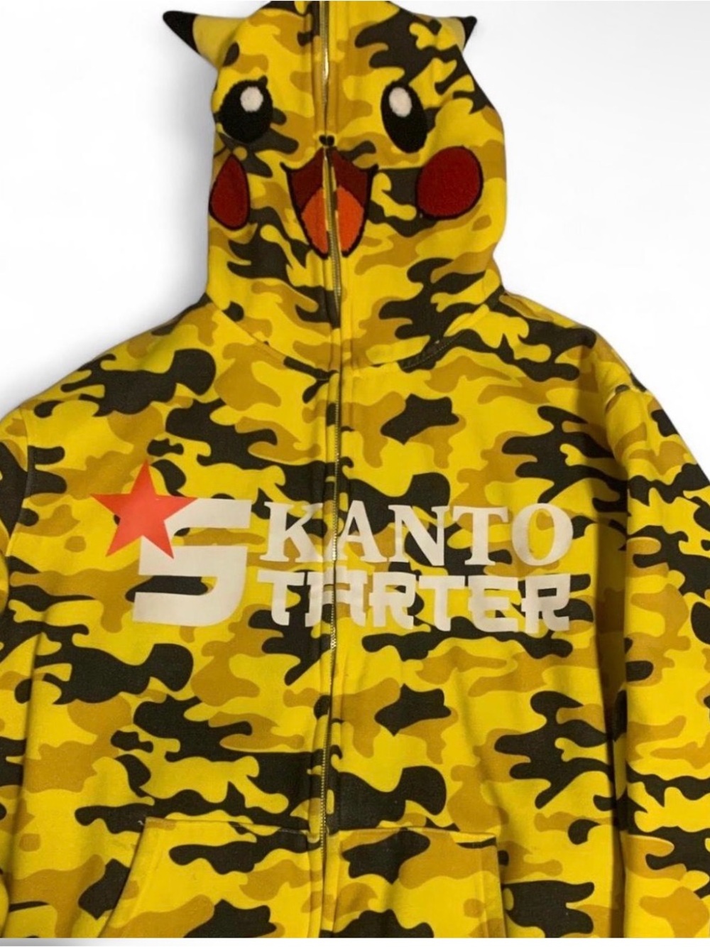 Kanto Thriver Yellow Camo Zip-Up Hoodie for Kids